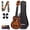 SUN BRUST, variant on AODSK 23" Concert Ukulele Kit with Gig Bag, Strap, Extra Strings, Picks, Online Lesson, Ukelele Adult Beginner Series AUC-P06