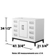 thumbnail image 5 of Wyndham Collection Wch515142s-Cxsxx-Mxx Marlena 42" Single Free Standing Vanity Cabinet, 5 of 7