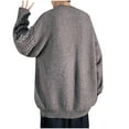 thumbnail image 4 of UVEASISHA Cable Knit Sweaters for Men Loose Fit Casual Crewneck Knitted Jumper Tops Soft Comfy Pullover Sweater 2025 Fashion Fall Winter Clothes Clearance Sales Gray M, 4 of 4