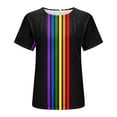 thumbnail image 5 of Otvok Tee for Women Short Sleeve Tops Casual Loose Colorful Print Summer Ladies Multicolor T-Shirts, 5 of 6