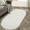 thumbnail image 4 of YEERSWAG 2.6x5.3ft Oval Fluffy Area Rugs for Bedroom Living Room Soft Shaggy Rug Machine Washable Non-slip, 4 of 9