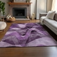 thumbnail image 6 of Addison Rugs Mayfield Washable Contemporary Abstract Purple Rectangle Rug, 5' x 7'6", 6 of 6