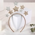 thumbnail image 5 of Diadema de Poinsettia, Estrellas brillantes, Diadema de oro plateado para mujeres, niñas, Accesorios para el cabello de Navidad, Diadema para fiesta, Cumpleaños, Festival, 5 of 5