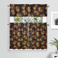 thumbnail image 2 of Fall Kitchen Curtains 36 Inch Short - 3 Panel Set, Autumn Harvest Print, Rod Pocket Window Treatment for Thanksgiving, Farmhouse, Cafe, Living Room - Machine Washable, 2 of 6