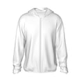 thumbnail image 2 of Lsque White UPF 50+ Lightweight Sun Protection Men's Women's Long Sleeve Shirt, Hoodie Performance -Medium, 2 of 9