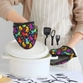 thumbnail image 6 of Pofeuu Colorful Cats Print Thickened Mini Silicone Oven Mitts Heat Resistant, Rubber Oven Mitt Gloves, Finger Pinch Grips, Pot Holder, Silicone Potholder, 6 of 7