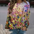 thumbnail image 2 of Sudadera estampada con cuello redondo y manga larga para mujer a la moda Fridja bvmnju689, 2 of 5