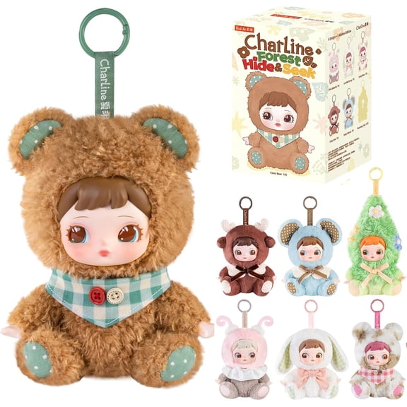 Rolife Plush Toy Figure Charline Forest Hide & Seek Blind Box – Collectible Kawaii Plush Doll Keychain, Soft Huggable Mini Action Figure Gift for Christmas & Birthdays