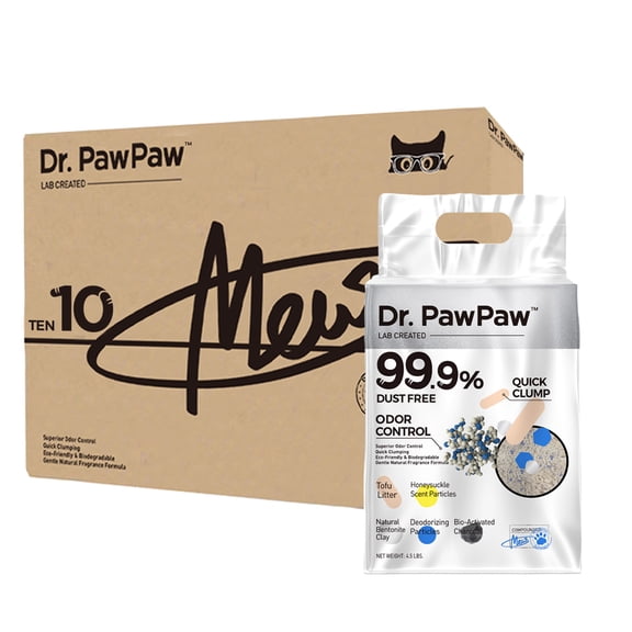 Dr. PawPaw Tofu Cat Litter, Honeysuckle Scent 45 lb, Dust-Free