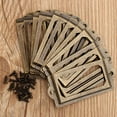 thumbnail image 2 of 12Pcs Antique Brass Metal Label Pull Frame Handle File Name Card Holder, 2 of 6
