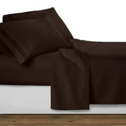 Luxury Bed Sheet Set ! Elegant Comfort Chain Design 1500 Series Wrinkle and Fade Resistant 4-Piece Bed Sheet set, Deep Pocket, HypoAllergenic - King, Chocolate Brown