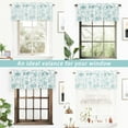 thumbnail image 4 of DriftAway Freda Jacobean Floral Linen Blend Blackout Thermal Insulated Energy Saving Privacy Window Curtain Valance Rod Pocket 2 Layers Single 18"L x 52"W plus 2" Header Vintage Blue, 4 of 7