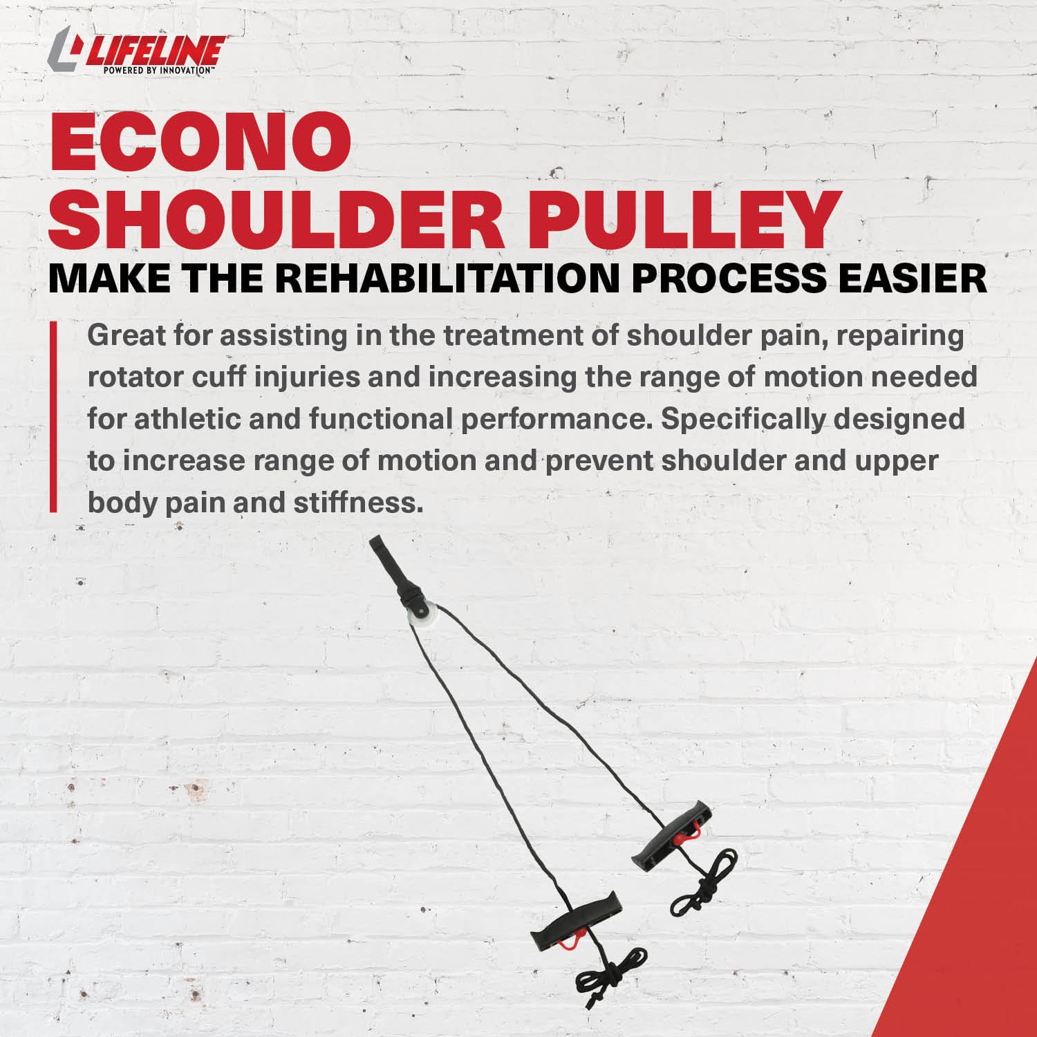 Lifeline Fitness Econo Shoulder Pulley for Increased Shoulder Strength, Motion and Flexibility