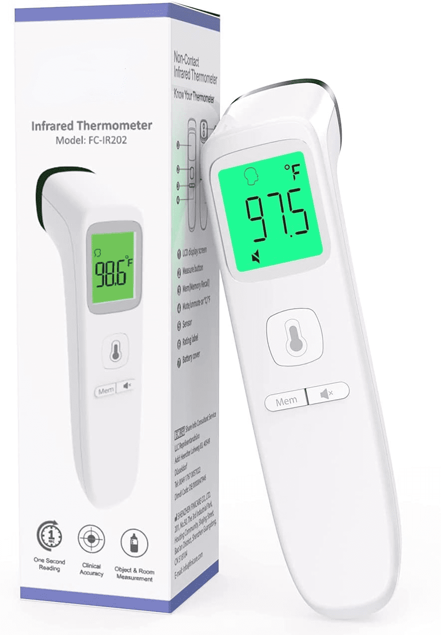 Children Indoor and Outdoor Use Adults No Touch Digital Infrared Thermometer for Fever Medical Thermometer for Babies Infrared Forehead Thermometer for Adults
