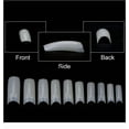 thumbnail image 2 of New 500Pcs Flat French Half Cover Artificial Acrylic French False Nail Tips Clear(Clear), 2 of 2