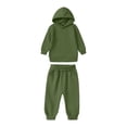 thumbnail image 6 of OJSFQUFP Thickened and Winter Sports Suit for Boys and Girls Casual Pullover Hoodie Long Pants Two Piece Set, 6 of 6
