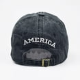 thumbnail image 6 of Clearance! Fdelink Adult Classic American Flag Washed Old Letter American Sunshade Baseball Cap Fashion Cap (Black), 6 of 7