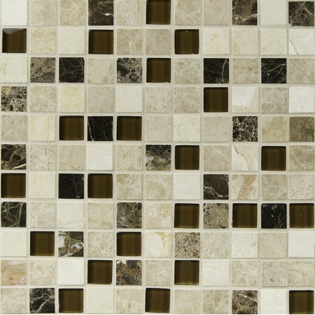 MSI Ibiza Blend 12 in. x 12 in. x 8mm Glass and Stone Mesh-Mounted Mosaic Tile (10 sq. ft. / case)