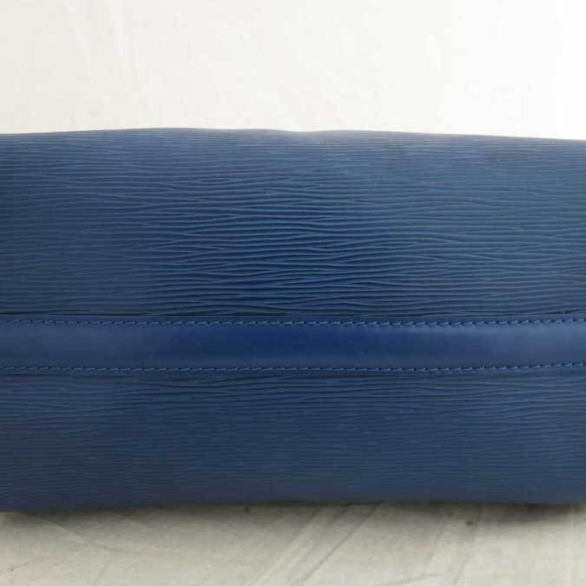 LOUIS VUITTON Blue Leather M43015 Epi Speedy 25 Mini Hand Bag VI0964