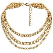 Multilayer Necklace Chunky Retro: Simple Chain Necklace Punk Necklace for Women