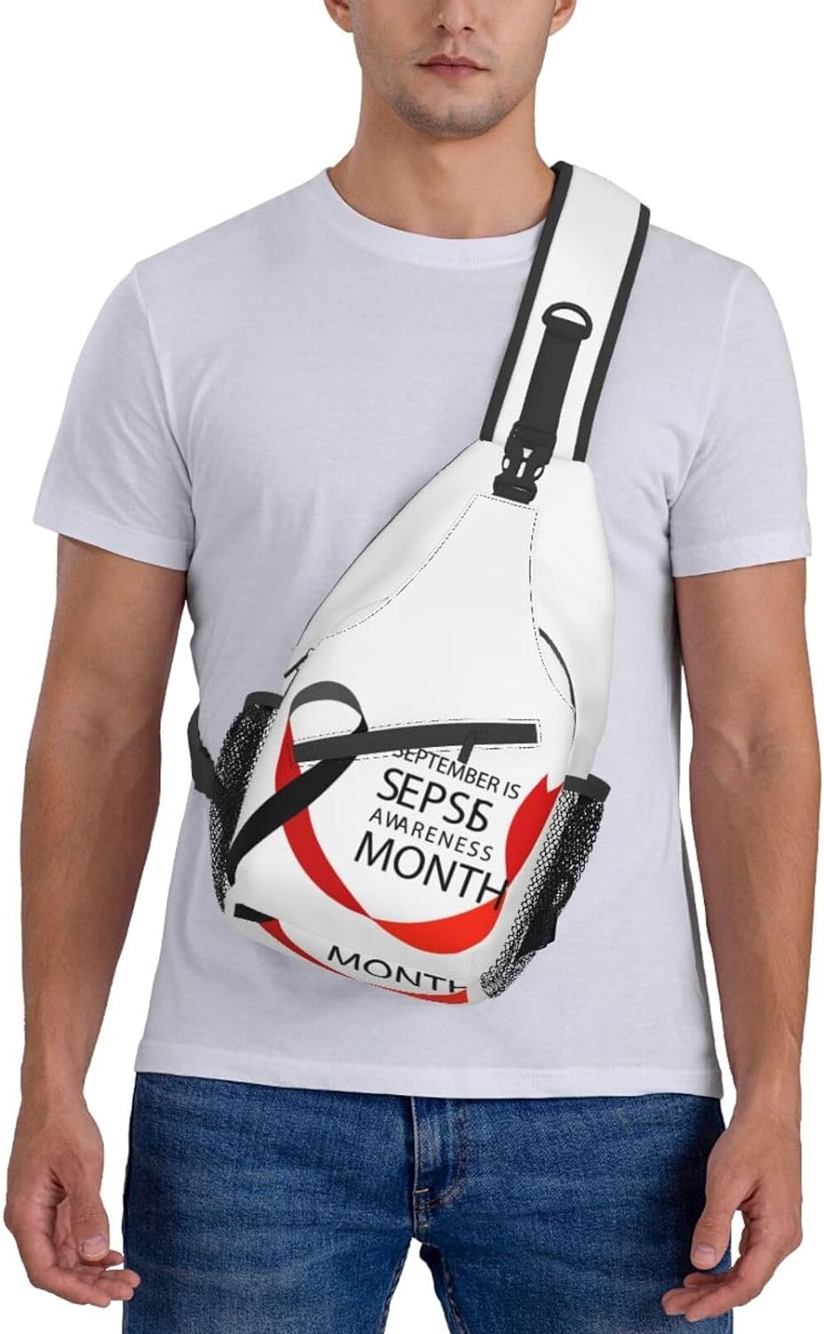 September is Sepsis Awareness Month Sling Bag Crossbody Hiking Travel Chest Bags Backpack Shoulder Daypack for Women Men