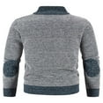 thumbnail image 3 of Cardigan pour Homme à Fermeture Éclair Intégrale, Col Montant, Coupe Ajustée, Chandail Tricoté Décontracté, 3 of 5
