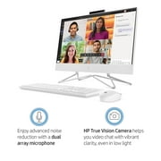 HP 22 All-in-One PC, Intel Pentium Silver J5040, 4GB RAM, 128GB SSD, Snow White, Windows 11 Home in S mode, 22-dd0123w