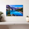 thumbnail image 2 of Elephant Stock Amazing Moraine Lake Wall Art - Horizontal Canvas Wall Art - Living Room Wall Decor - Nature Canvas - Blue And Teal Decor - 12" x 8", 2 of 8