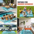 thumbnail image 3 of Teal Green Palm Tree Outdoor Rug for Patio/Deck/Porch, Non-Slip Large Area Rug 3 x 5 Ft, Coastal Tropical Trees Vintage Summer Indoor Outdoor Rugs Washable Area Rugs, Camping Rug Carpet Runner, 3 of 8