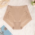 thumbnail image 5 of MEICHEN Women's High Waisted Elastic Breathable Comfortable Briefs Solid Sheer Sexy Mesh Panties Seamless Underwear, 5 of 6