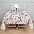 thumbnail image 3 of White Christmas Tree Pattern Square Tablecloth,Waterproof Square Table Cover,Wipeable Spillproof Washable Table Cover for Home Kitchen Party Decor 60"x60"(152x152cm), 3 of 6