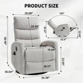 thumbnail image 6 of Resenkos Massage Recliner Chair with Heat Function and 8 Vibration Modes - Beige, 6 of 7