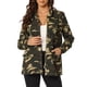 thumbnail image 1 of Chaquetas utilitarias para mujeres INSPIRE CHIC con cintura ajustable, bolsillos con solapa, chaquetas con cremallera y botón, camuflaje S, 1 of 6