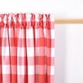 thumbnail image 2 of Ensemble de Rideaux de Fenêtre de Cuisine Style Ferme Campagnarde Classique en Coton, 3 Pcs - Carreaux Buffalo Rouges et Blancs, Cantonnière et Panneaux, 54 Pouces x 18 Pouces / 27 Pouces x 24 Pouces, 2 of 4