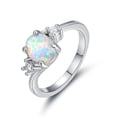 thumbnail image 1 of Anillo de plata para mujer, anillos de moda portátiles, regalos para novia, joyería decorativa, propuesta de boda, compromiso informal Ropa, zapatos y accesorios Miscelánea Blanco Tamaño 8 Minnieouse AP011197-03, 1 of 6