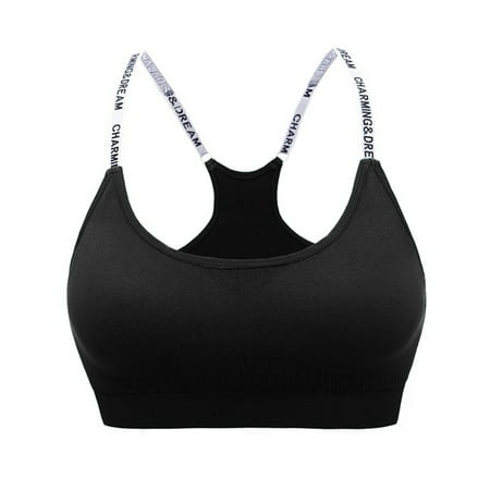 

STEADY Sports Bras - Padded Seamless High Impact Support for Yoga Workout Fitness M/L/XL / Black