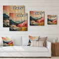 thumbnail image 4 of Designart "Pastel Bold Sunset horizon I" Abstract Print on Natural Pine Wood, 4 of 5