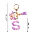 thumbnail image 3 of Iumwxz Today Discount Initial Letter Keychains for Women Tassel Purple Cute Car Keychain for Wallet Backpack Bag home decor christmas clearance outdoors indoor, 3 of 4