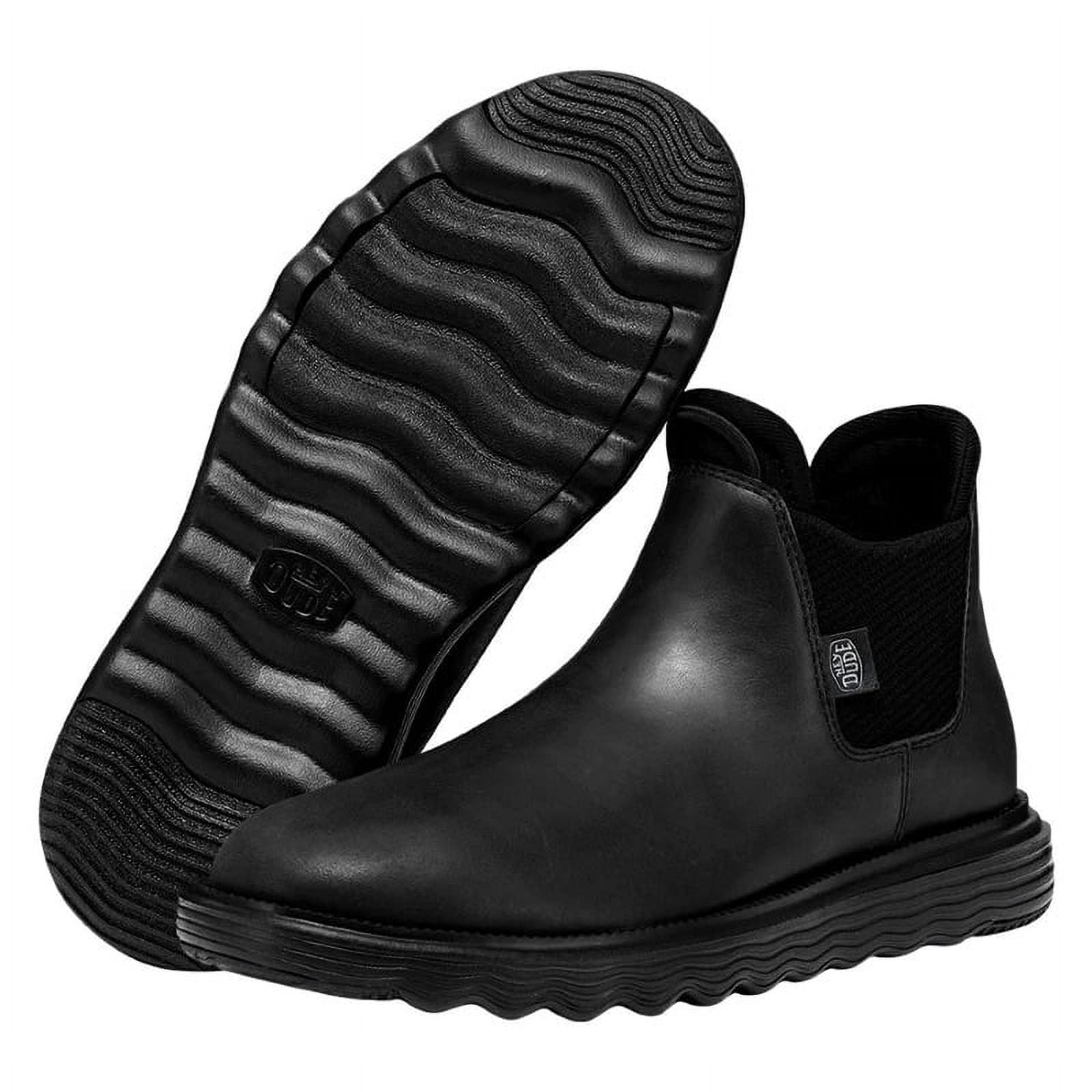 Hey Dude Branson Boot M Craft Leather Black Mens Size 7 Chelsea Boots 40187-001 Amazon.com | HEYDUDE Branson Craft Leather Boot Brown 7 M  main image 3