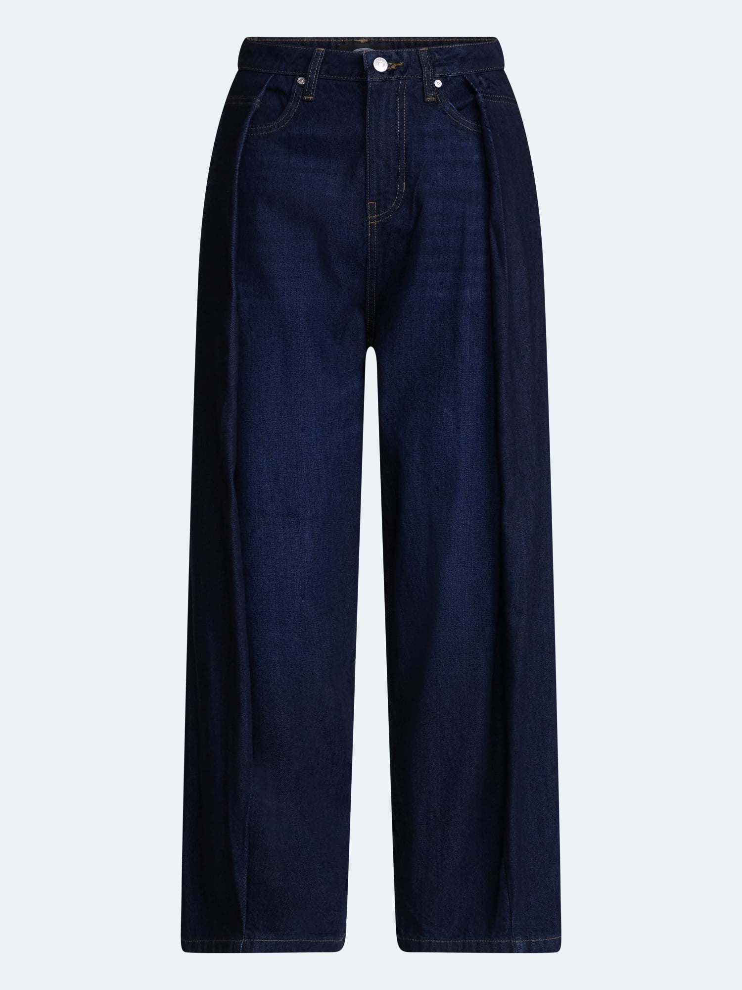 Scoop Women's and Women's Plus Deep Pleated Wide Leg Jean, Sizes 0-28W