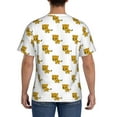 thumbnail image 3 of Bixox Men's Leopard Print Printed Short Sleeve Skinny Athletic T-Shirt, 3 of 6