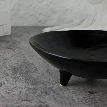 Wabi Sabi Footed Decorative Bowl, Multi-Purpose Small Ceramic Bowl