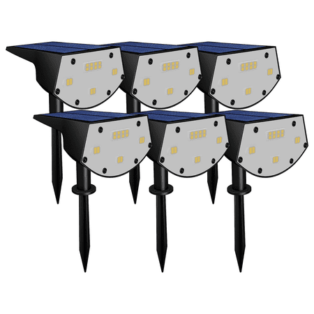 WBM IP65 Waterproof 20 LEDs Solar Landscape Spotlights, Outdoor Solar Lights - Pack of 6