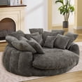 thumbnail image 1 of Pouf géant Noble House, méridienne moelleuse et lit convertible, gris, 1 of 7