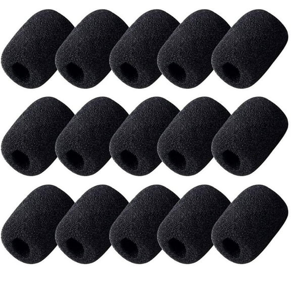 15 Pcs Foam Mic Cover Set,Handheld Microphone Windscreen,Headset Microphone Sponge Cover for Lapel Mic,Artrylin Mini Foam Cover Protection for Variety Headset Microphone