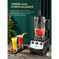 thumbnail image 5 of Open Box Counter Blender Smoothie Maker, 1450W Professional High Speed Blenders for Kitchen, 10 Speed Control, 68 oz BPA-Free Tritan Container, 8 Titanium Stainless Steel Blade for Ice/Soup/Nuts, 5 of 8
