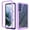 Purple, variant on SaniMore for Samsung Galaxy S21 FE Two-Layer Structure Transparent Case, Rugged Clear PC Back & TPU Bumper [Not Yellowing Technology] Full Body Protective Case for Samsung S21 FE, Black
