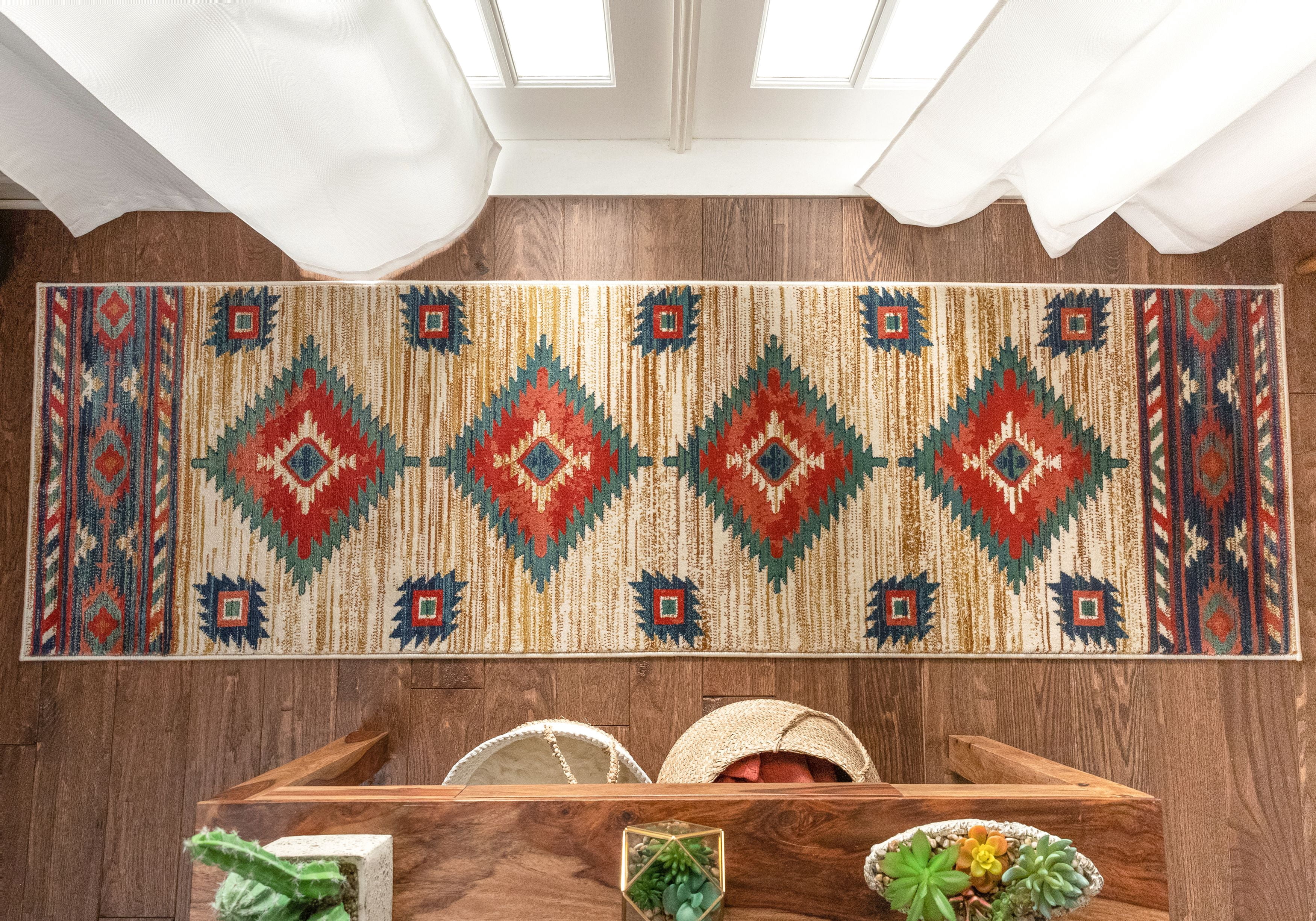 Well Woven Tulsa Lea Vintage Southwestern Tribal Cream 2'3" x 7'3" Runner Area Rug