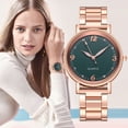 thumbnail image 2 of HBFAGFB Montre Femme Bracelet en Acier Inoxydable Décontractée Mode Robe Convenant aux Hommes et aux Femmes Vert, 2 of 4