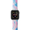 thumbnail image 4 of Posh Tech Pink & Blue Tie Dye Printed Silicone Band for Apple Watch Series 1-7 - Size 38mm/40mm/41mm, 4 of 4